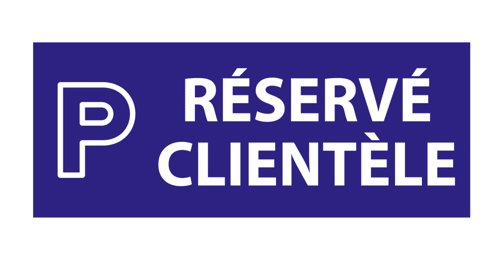 Panneau De Signalétique 'PARKING RÉSERVÉ AUX CLIENTS DE L'HÔTEL' - Matière ABS Anti-UV - Rouge - Neuf