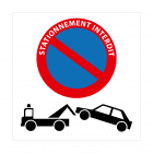 panneaux extérieur "stationnement interdit"