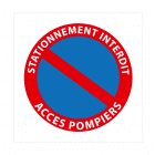 panneaux extérieur "stationnement interdit acces pompiers"