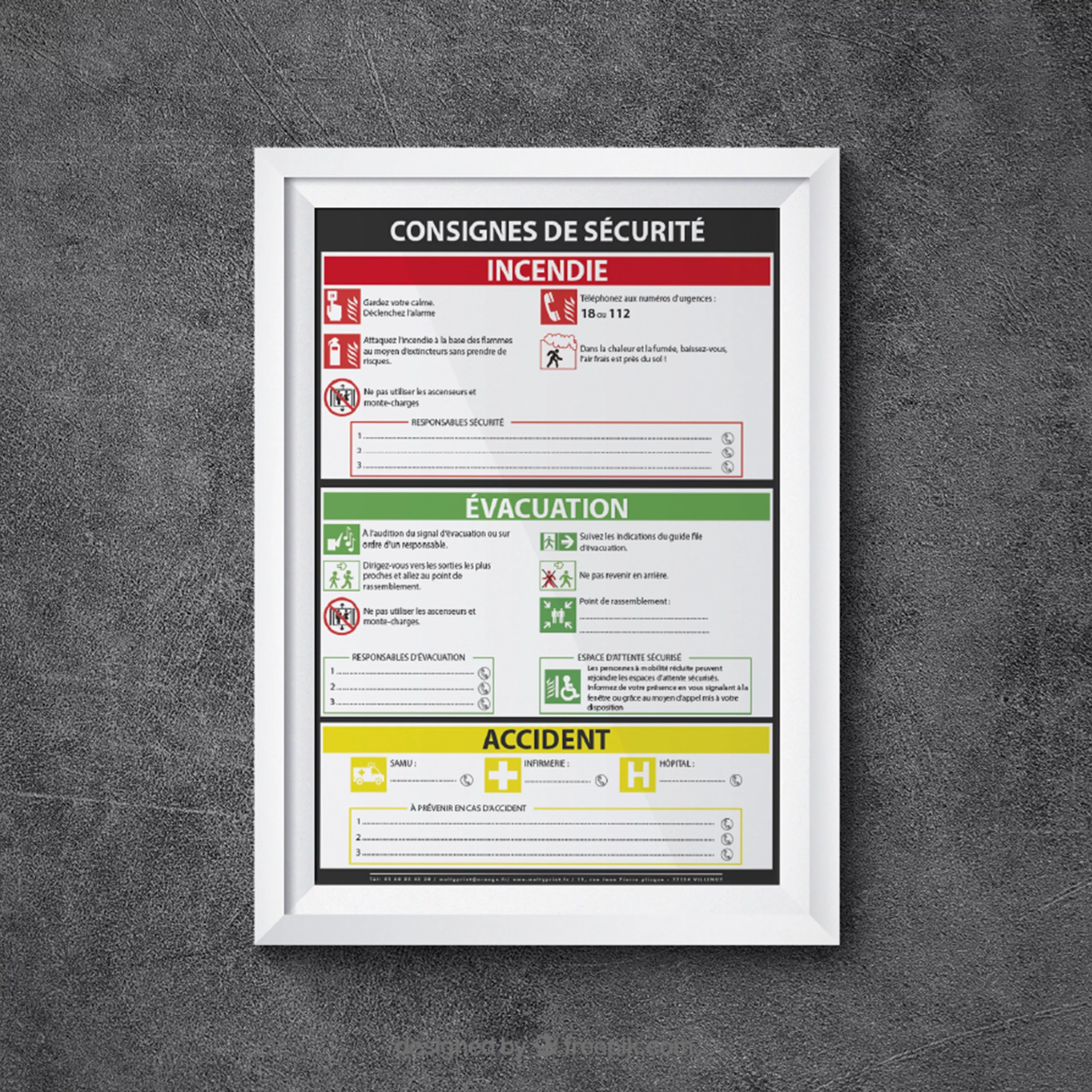 simulation consigne de sécurité portrait