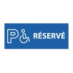panneau extérieur "parking réservé handicapé"
