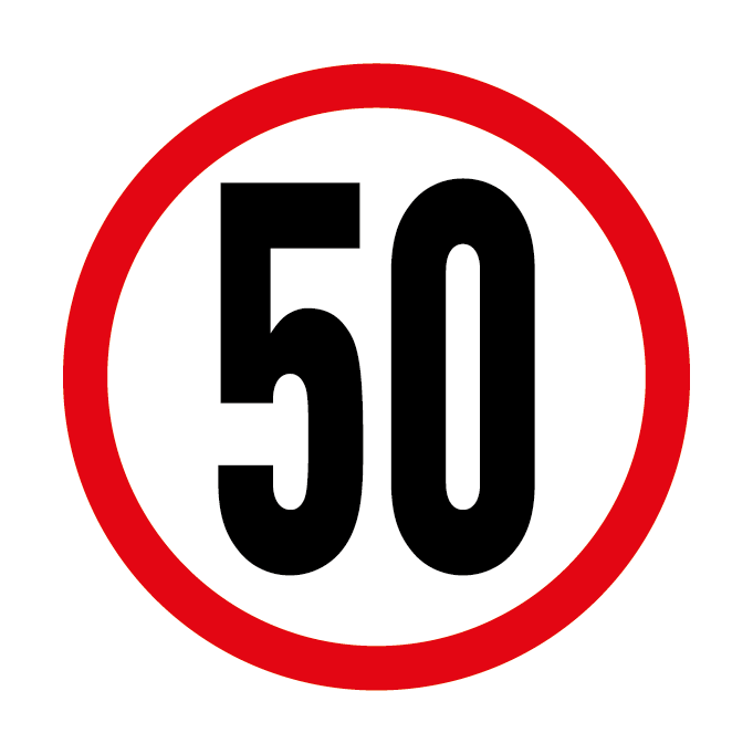50 ROUGE sticker véhicule 50 ROUGE