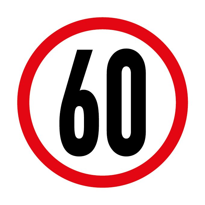 60 ROUGE sticker véhicule 60