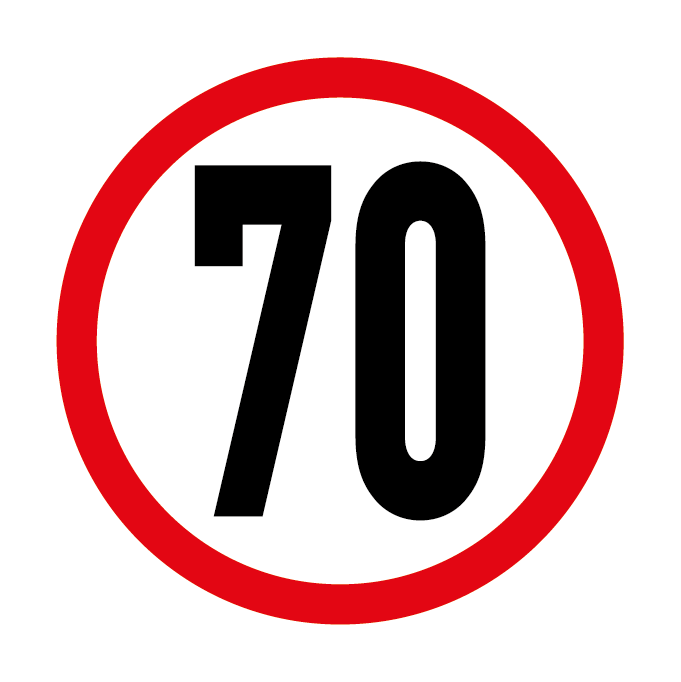 70 ROUGE sticker véhicule 70 ROUGE