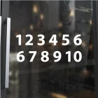 chiffre sticker découpé blanc