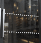 Vitro motif coeur sablage