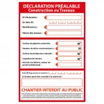 panneaux de chantier déclaration préalable