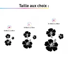 TAILLES STICKER DECORATIF HIBISCUS