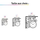 TAILLES STICKER DECORATIF HORLOGE