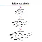 TAILLES STICKER DECORATIF PLUME