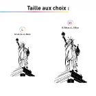 TAILLES STICKER DECORATIF STATUE DE LA LIBERTE