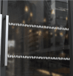 Vitro motif feuille sablage