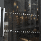 Vitro motif fleur sablage