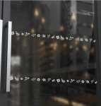 Vitro motif fleur sablage