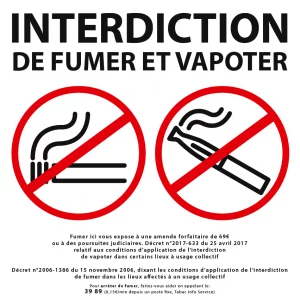 interdiction de fumer et vapoter