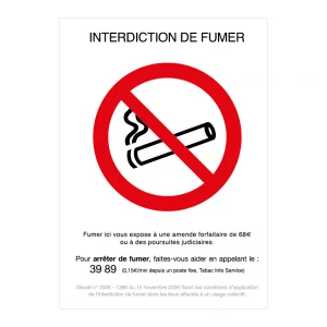 interdiction de fumer officiel