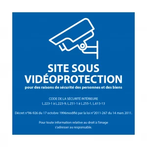 panneaux extérieur site sous video protection