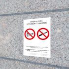 panneau de sécurité interdiction de fumer et vapoterofficiel