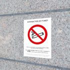 panneau de sécurité interdiction de fumer officiel
