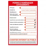 panneaux de. chantier Permis d'aménager