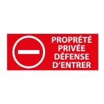 panneaux extérieur propriété privée défense d'entrer