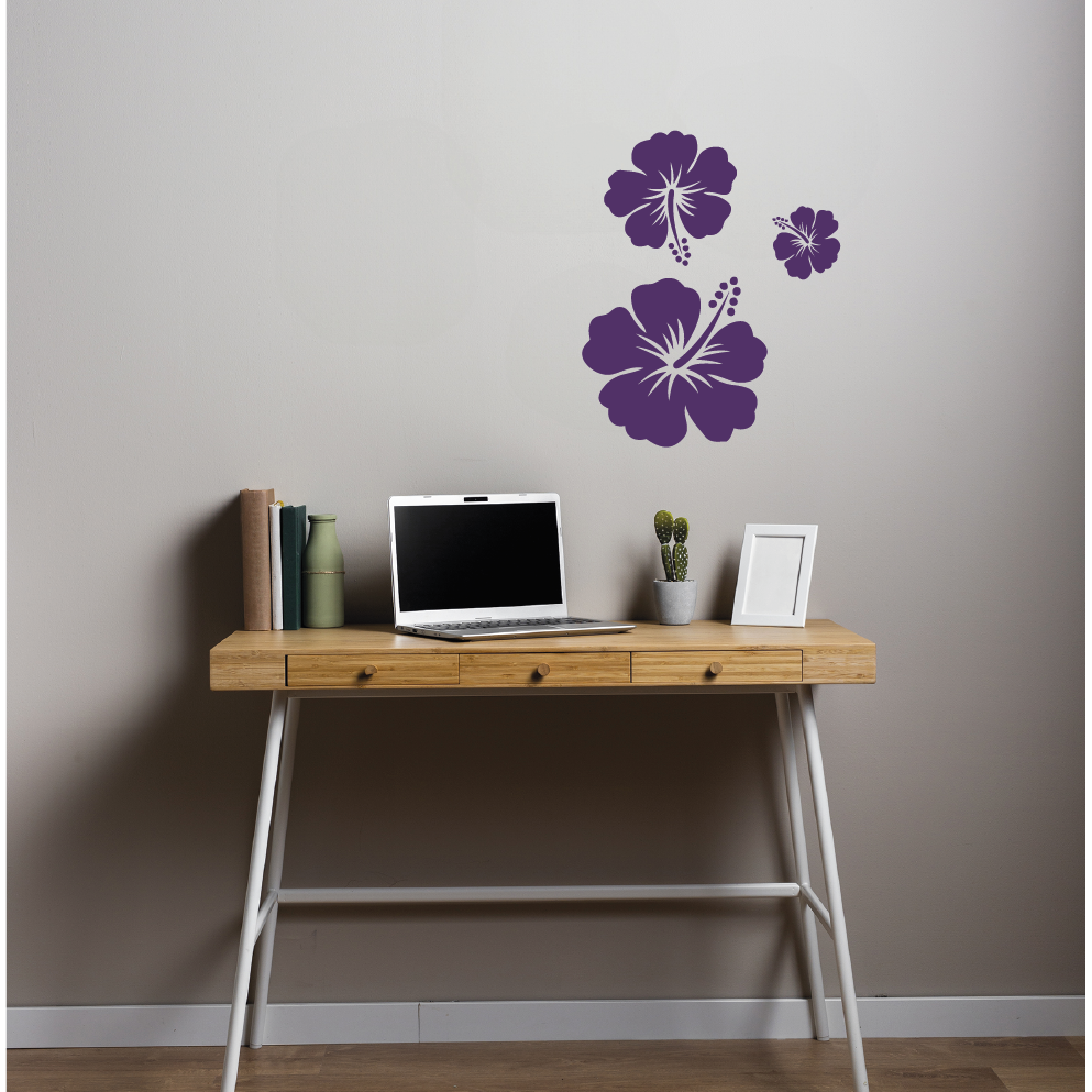 SIMULATION HIBISCUS SIMULATION STICKER DECORATIF HIBISCUS