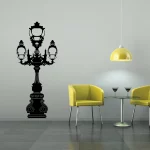 SIMULATION STICKER DECORATIF LAMPADAIRE BAROQUE