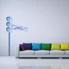SIMULATION STICKER DECORATIF WALL STREET
