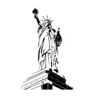 Sticker décoratif "STATUE DE LA LIBERTE"