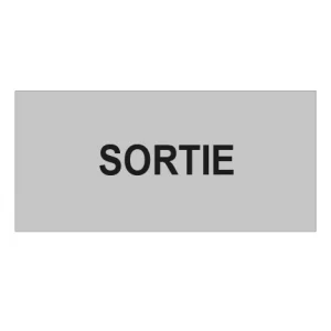 Plaque de porte "SORTIE"