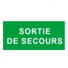 Plaque de porte "SORTIE DE SECOURS"