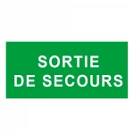 Plaque de porte "SORTIE DE SECOURS"