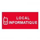 Plaque de porte "LOCAL INFORMATIQUE"