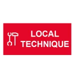 Plaque de porte "LOCAL TECHNIQUE"