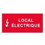 Plaque de porte "LOCAL ELECTRIQUE"