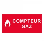 Plaque de porte "COMPTEUR GAZ"