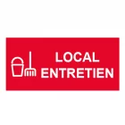 Plaque de porte "LOCAL ENTRETIEN"