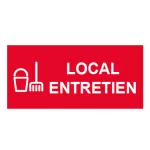 Plaque de porte "LOCAL ENTRETIEN"