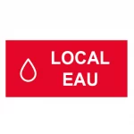 Plaque de porte "LOCAL EAU"