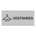 Plaque de porte "VESTIAIRES FEMME"