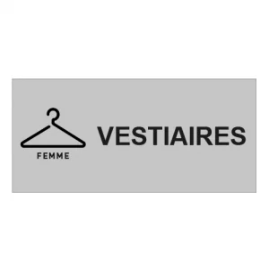 Plaque de porte "VESTIAIRES FEMME"