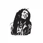 Sticker décoratif "BOB MARLEY"
