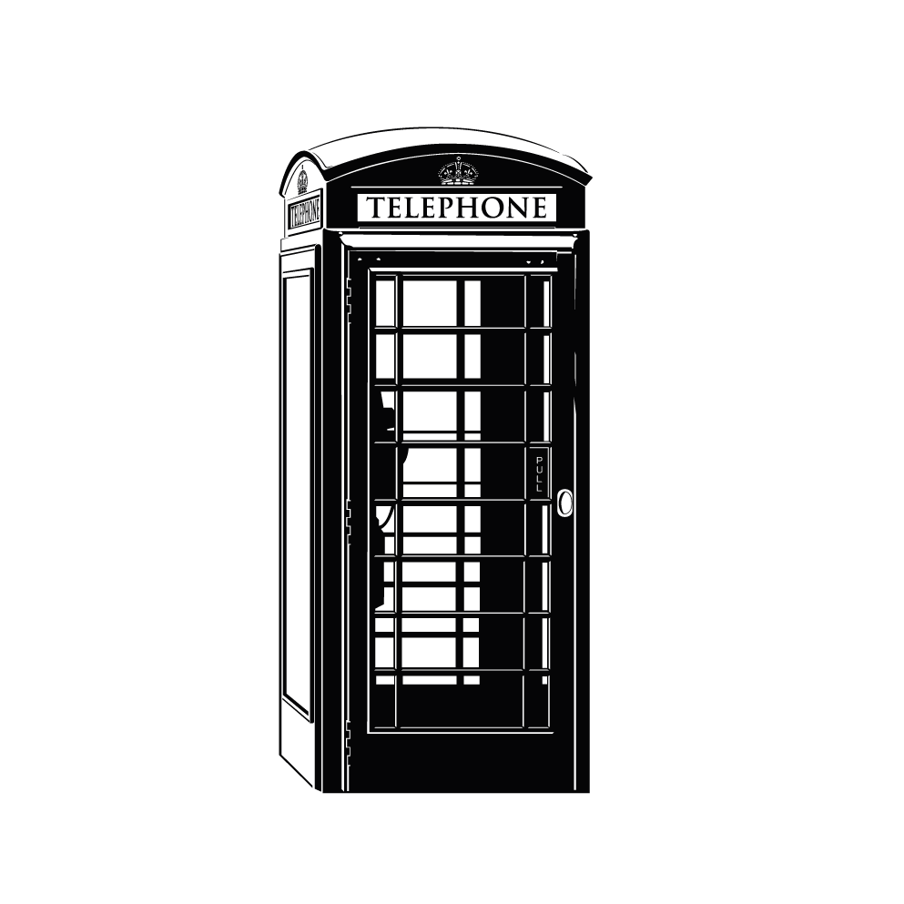 Sticker décoratif "TELEPHONE LONDRE"
