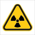 Panneau sécurité "danger radioactif"