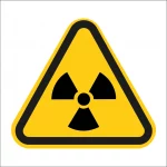 Panneau sécurité "danger radioactif"