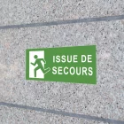 Simulation panneau sécurité "Issue de secours"
