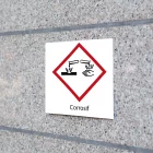 SIM Panneau sécurité "Corrosif"